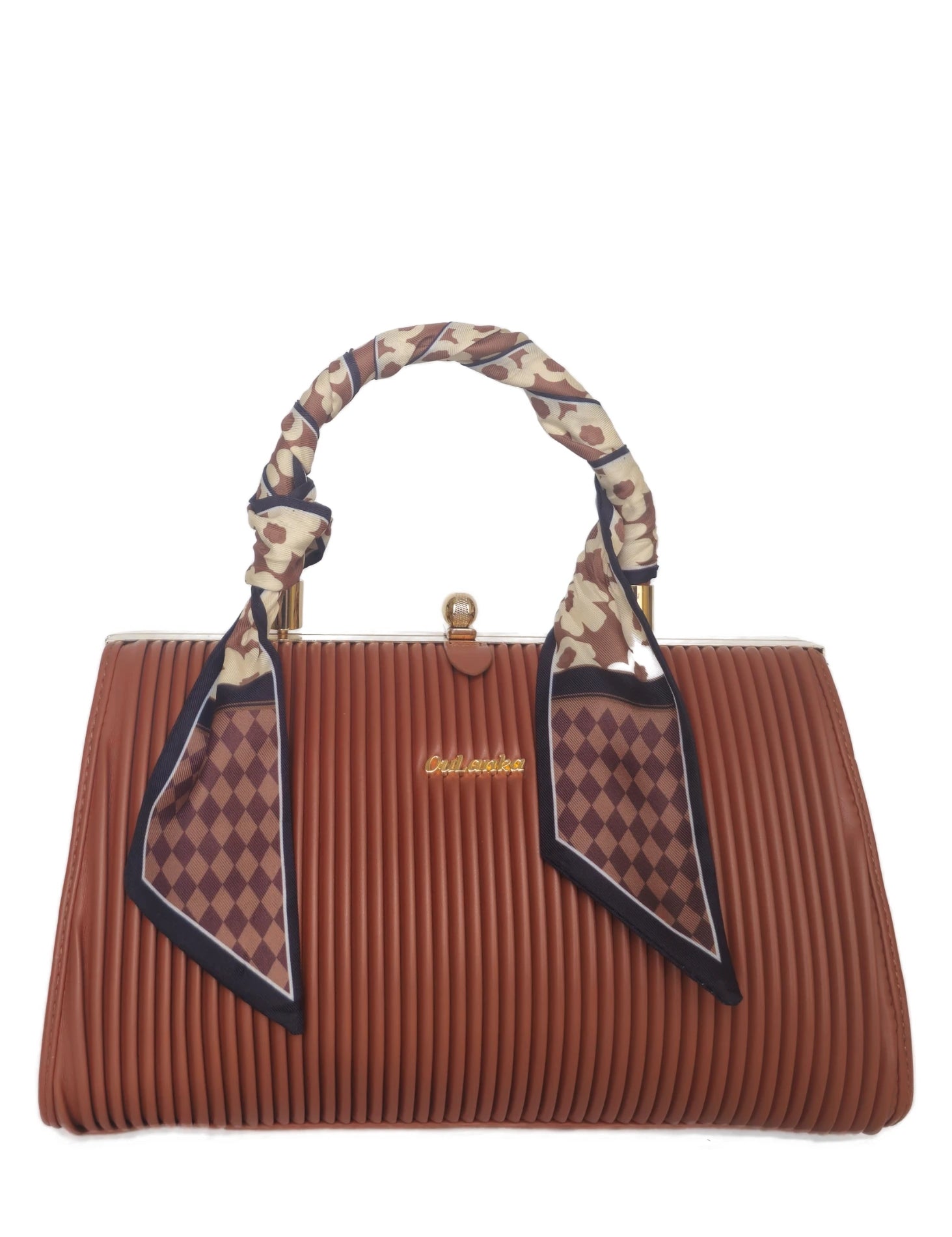 Dark Mouve party handbag front view3