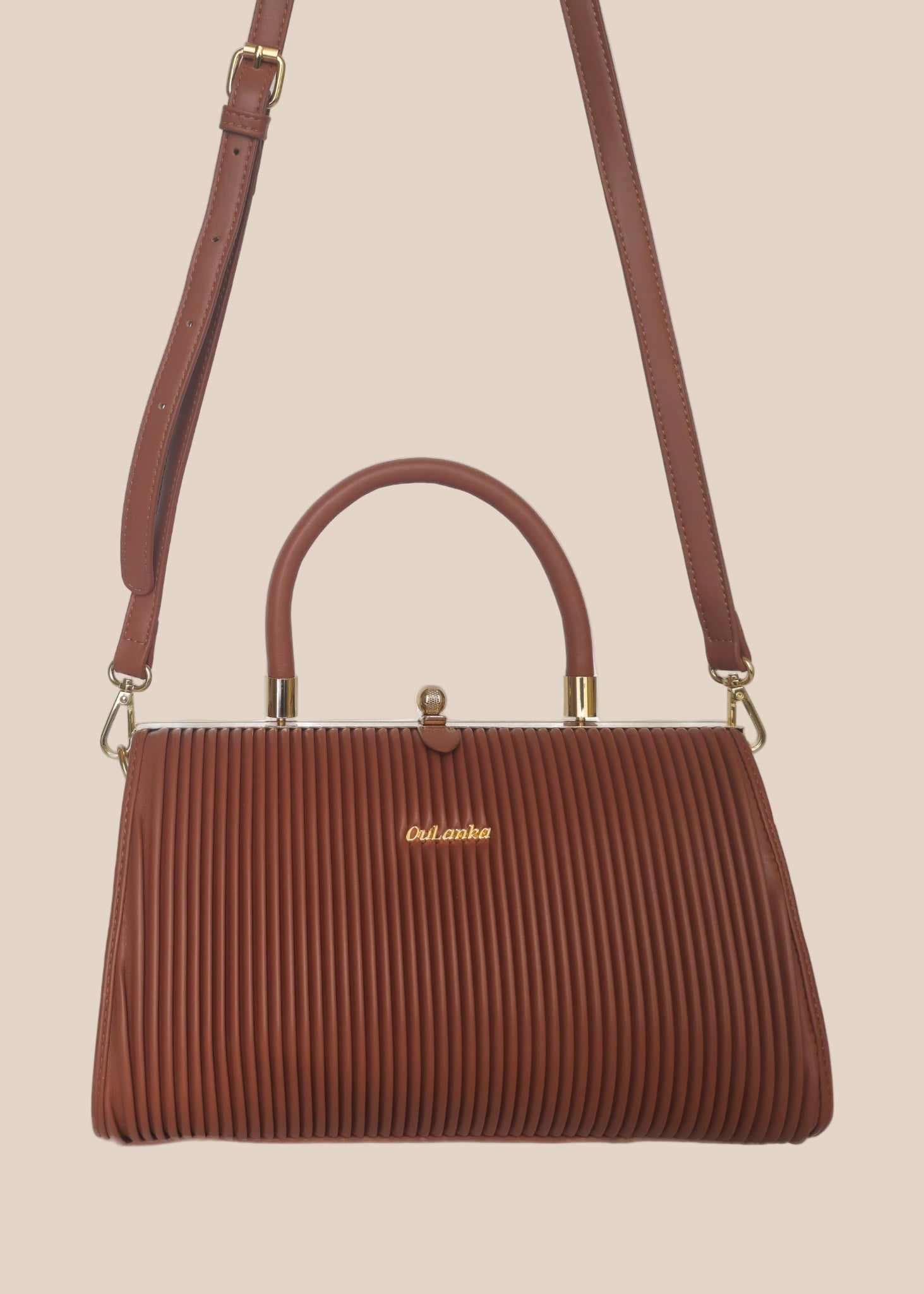 Dark Mouve party handbag front view2