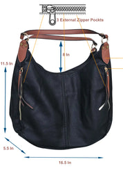 DUAL-STRAP URBAN HOBO BAG
