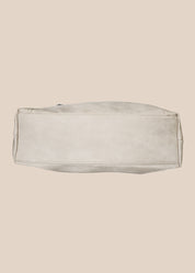 Mocha brown handbag with braided handle base view