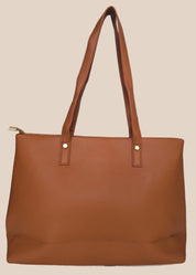Dark Mouve floral-patterned handbag with a gold zipper back view