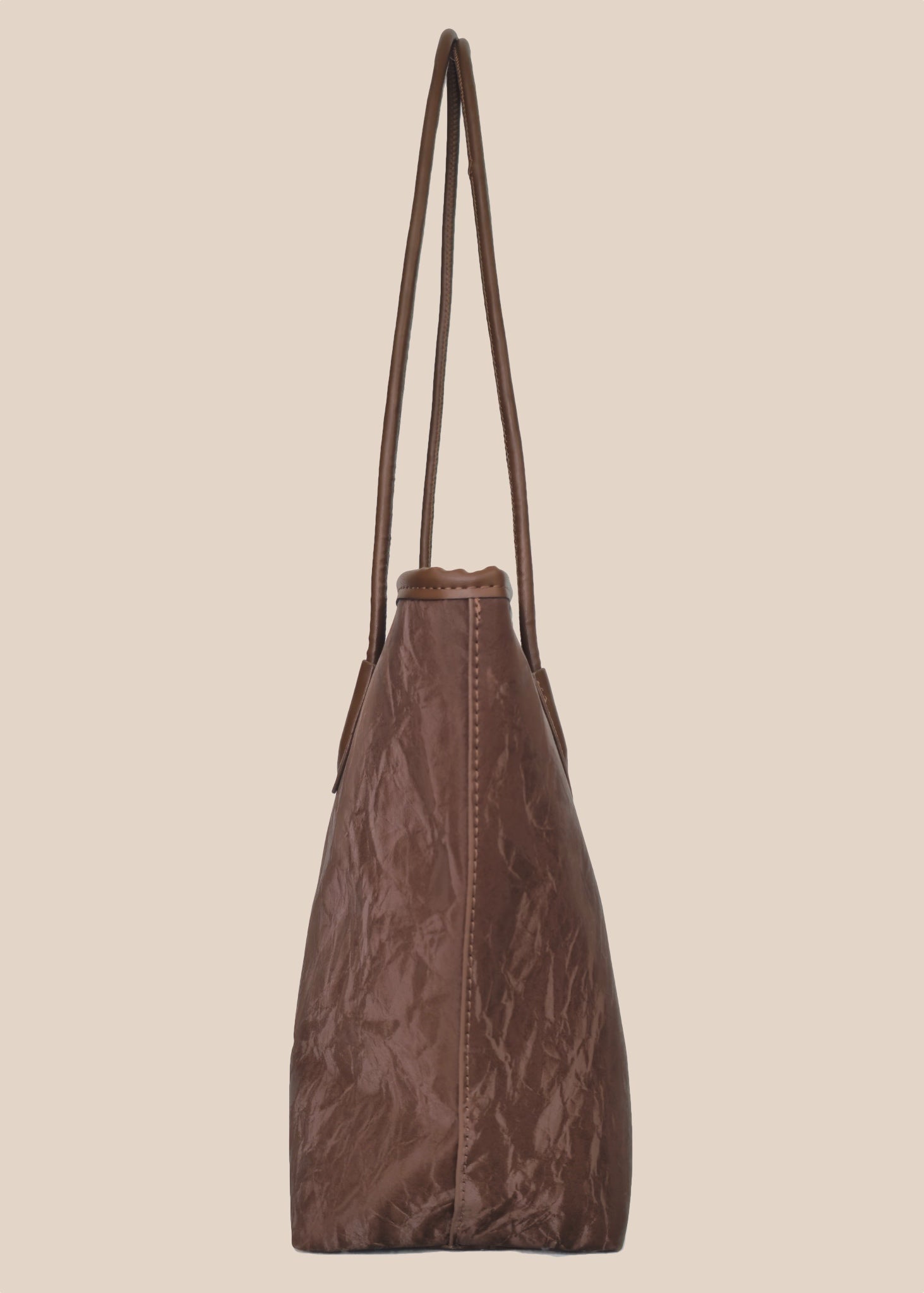 Rustic Velvet tote bag with a textured surface side view