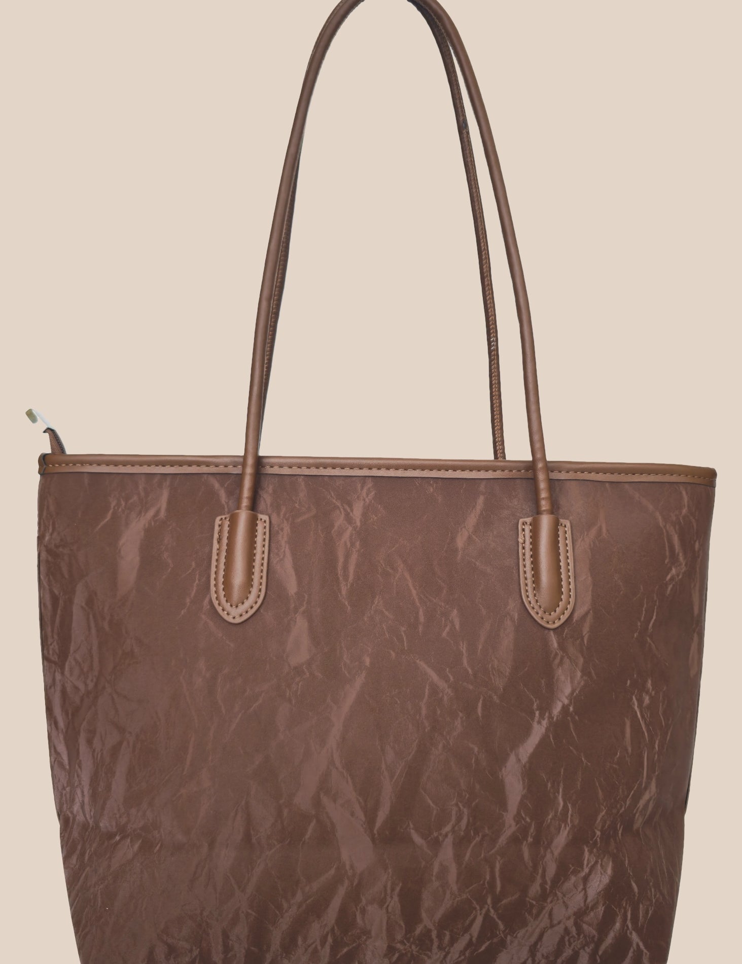 Rustic Velvet tote bag with a textured surface front view