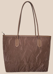 Rustic Velvet tote bag with a textured surface front view