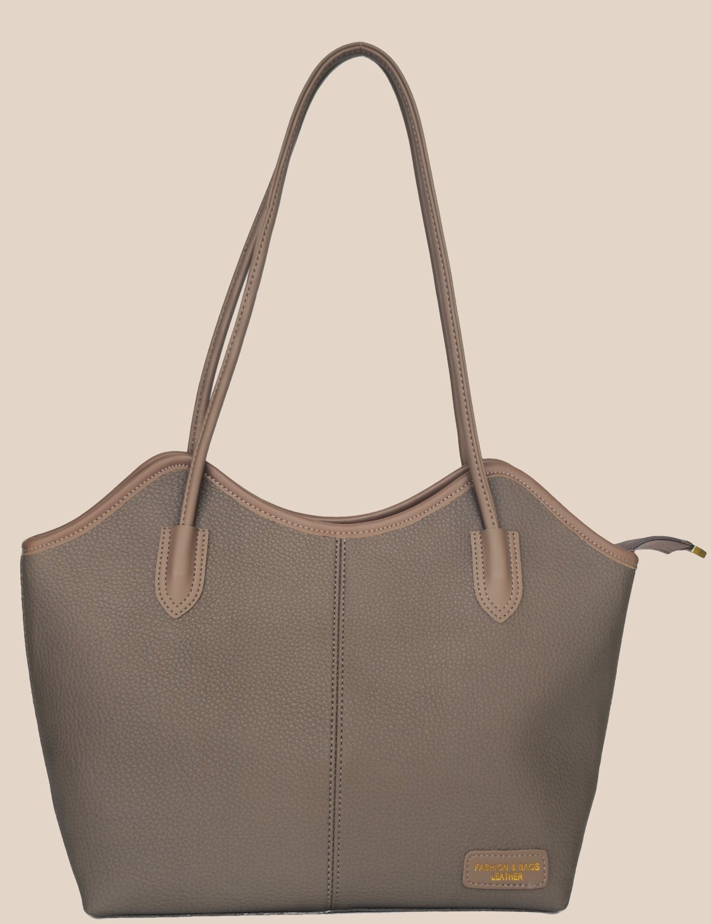 Brown handbag from doodluxe front view