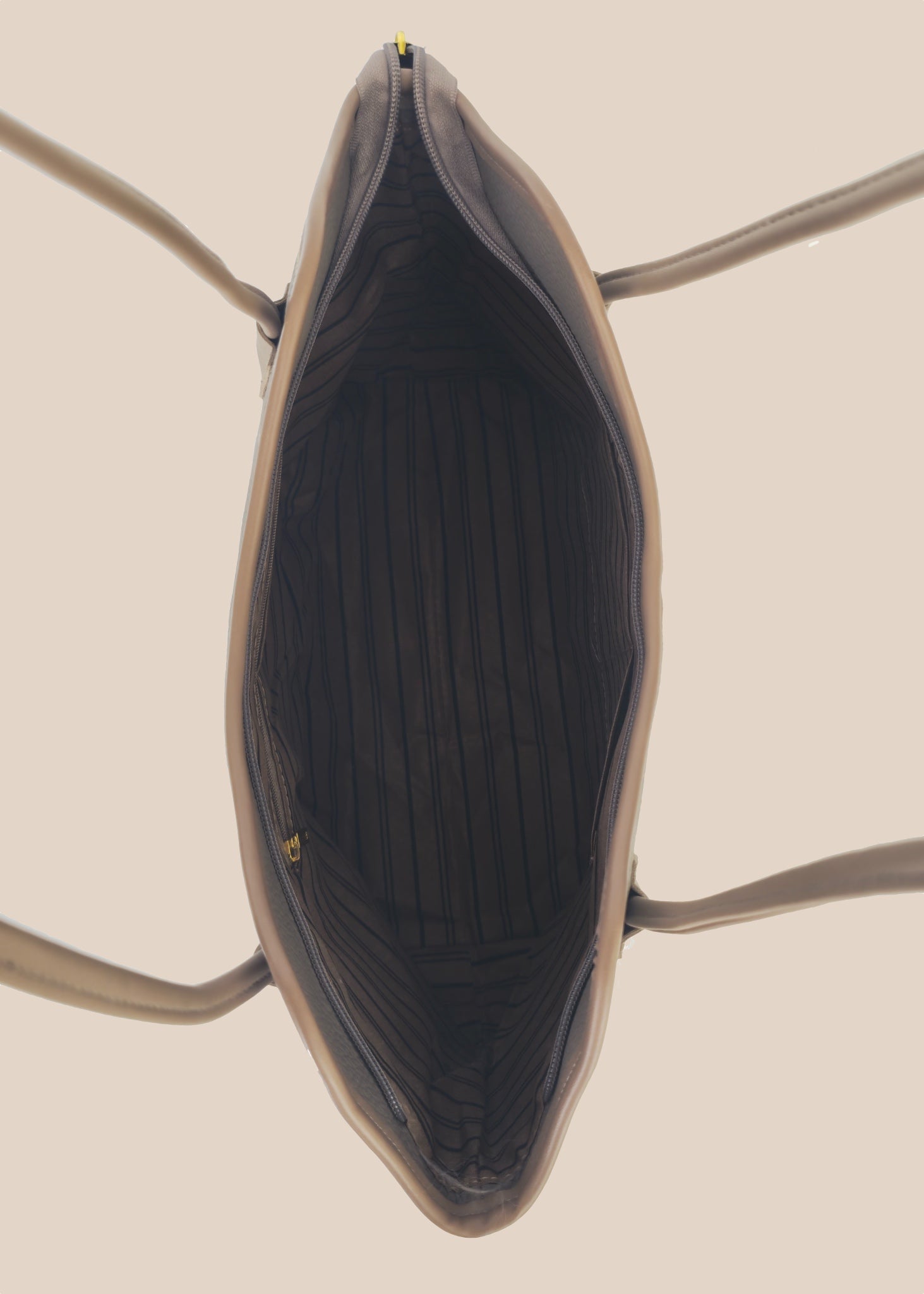 Brown handbag from doodluxe interior view