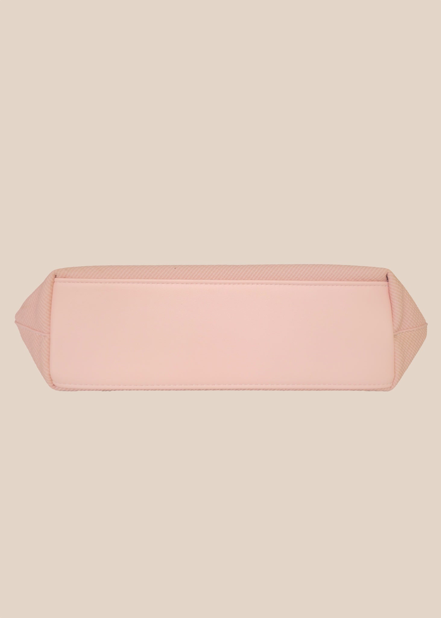 Dusty Pink tote bag with a floral scarf draped over it base view