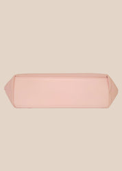 Dusty Pink tote bag with a floral scarf draped over it base view