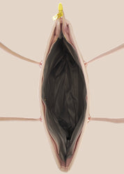 Dusty Pink tote bag with a floral scarf draped over it top view