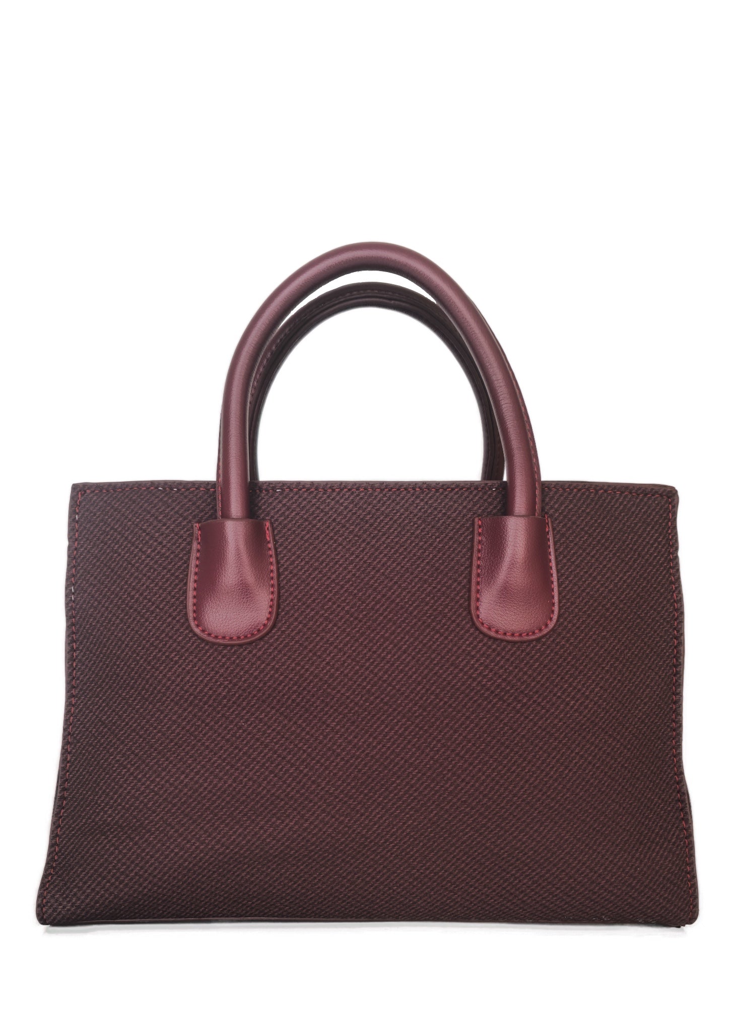 The "Maroon Mesh & Saffiano" Tote