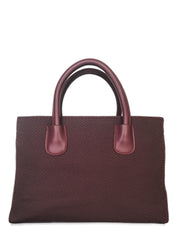 The "Maroon Mesh & Saffiano" Tote