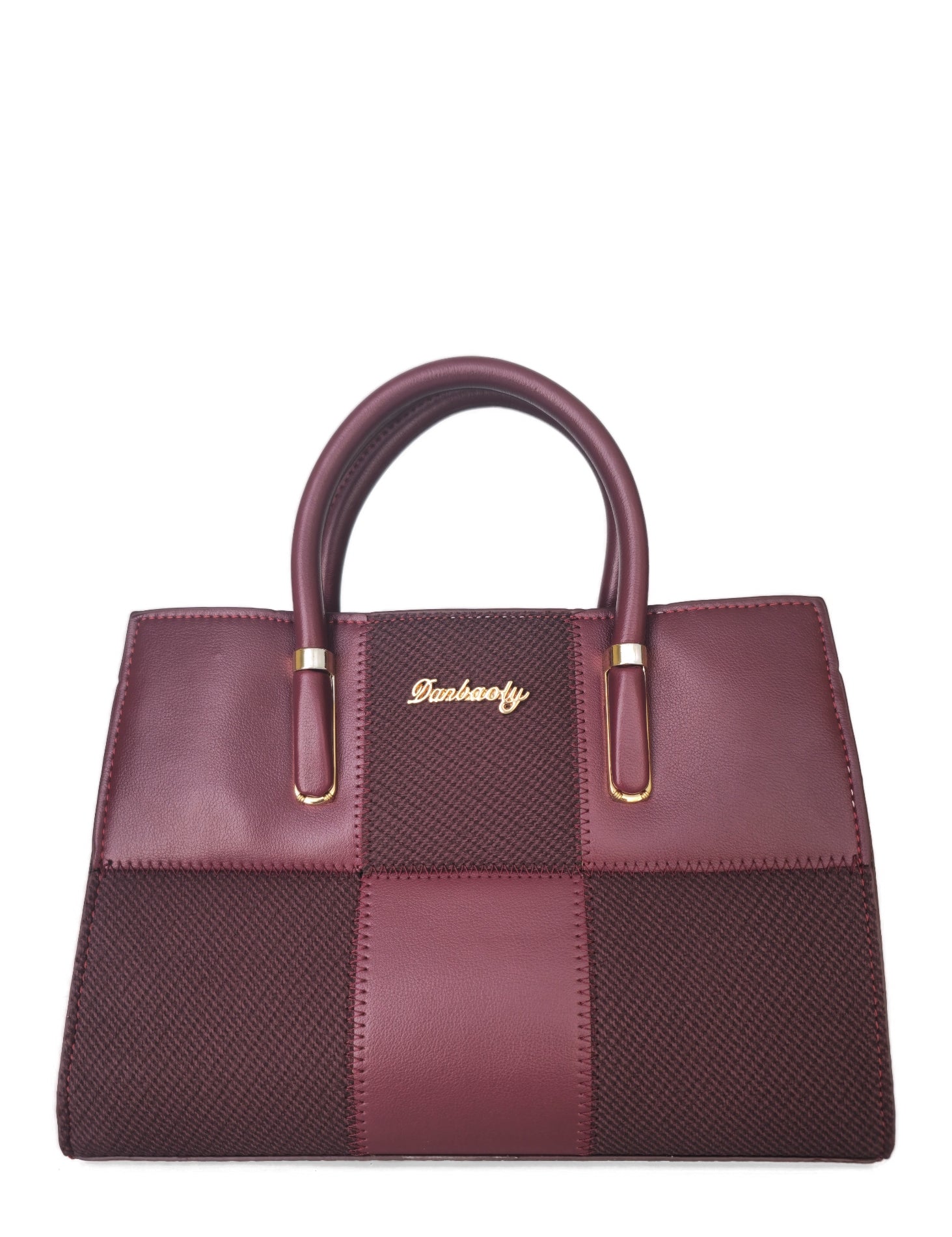 The "Maroon Mesh & Saffiano" Tote