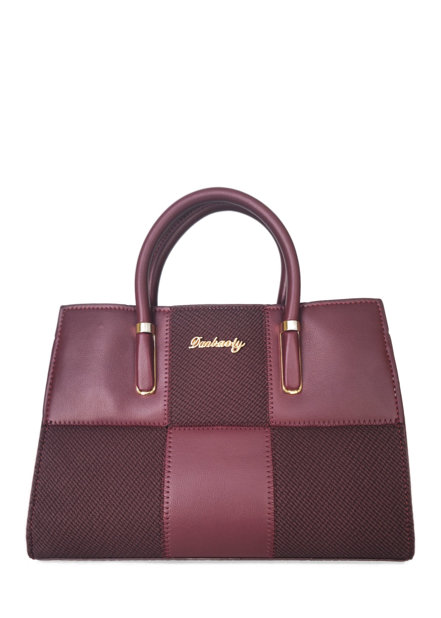 The "Maroon Mesh & Saffiano" Tote
