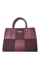 The "Maroon Mesh & Saffiano" Tote