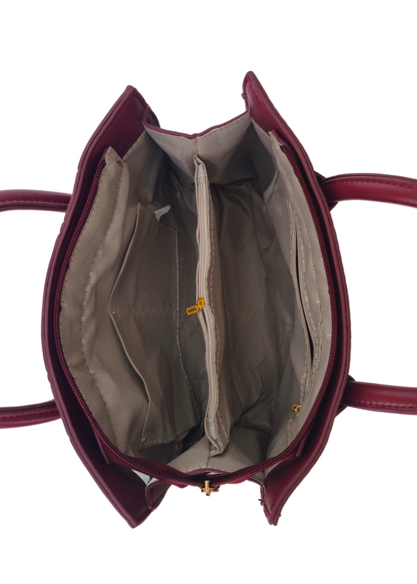 The "Maroon Mesh & Saffiano" Tote
