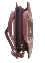 The "Maroon Mesh & Saffiano" Tote