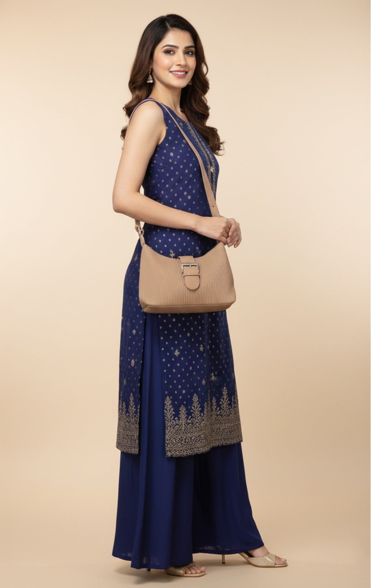 Cocoa Buckle Shoulder Bag