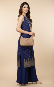 Cocoa Buckle Shoulder Bag