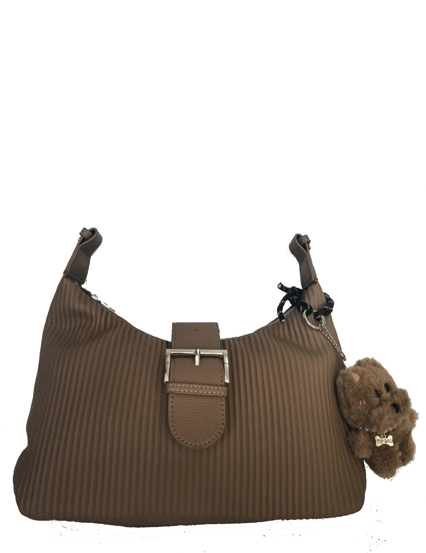 Cocoa Buckle Shoulder Bag