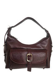 Buckle-Front Shoulder Bag