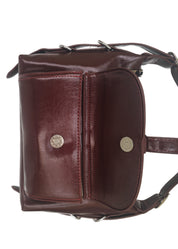 Buckle-Front Shoulder Bag