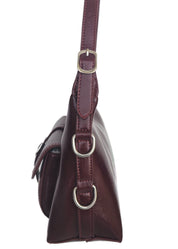 Buckle-Front Shoulder Bag