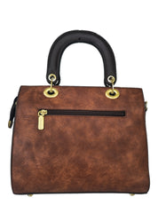 THE "SAFARI" EMBOSSED SHOULDER SATCHEL BAG