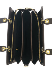 THE "SAFARI" EMBOSSED SHOULDER SATCHEL BAG