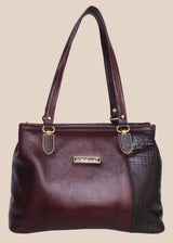 THE "LEGACY" SATCHEL TOTE - RICH BURGUNDY