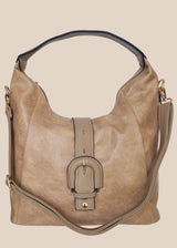 THE "NOMAD" BUCKLE HOBO BAG | FAUX LEATHER