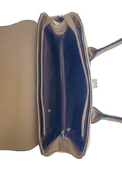 THE "URBANE" STRUCTURED SATCHEL | EMBOSSED FAUX LEATHER