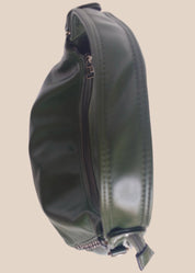 Green handbag with studded details top view